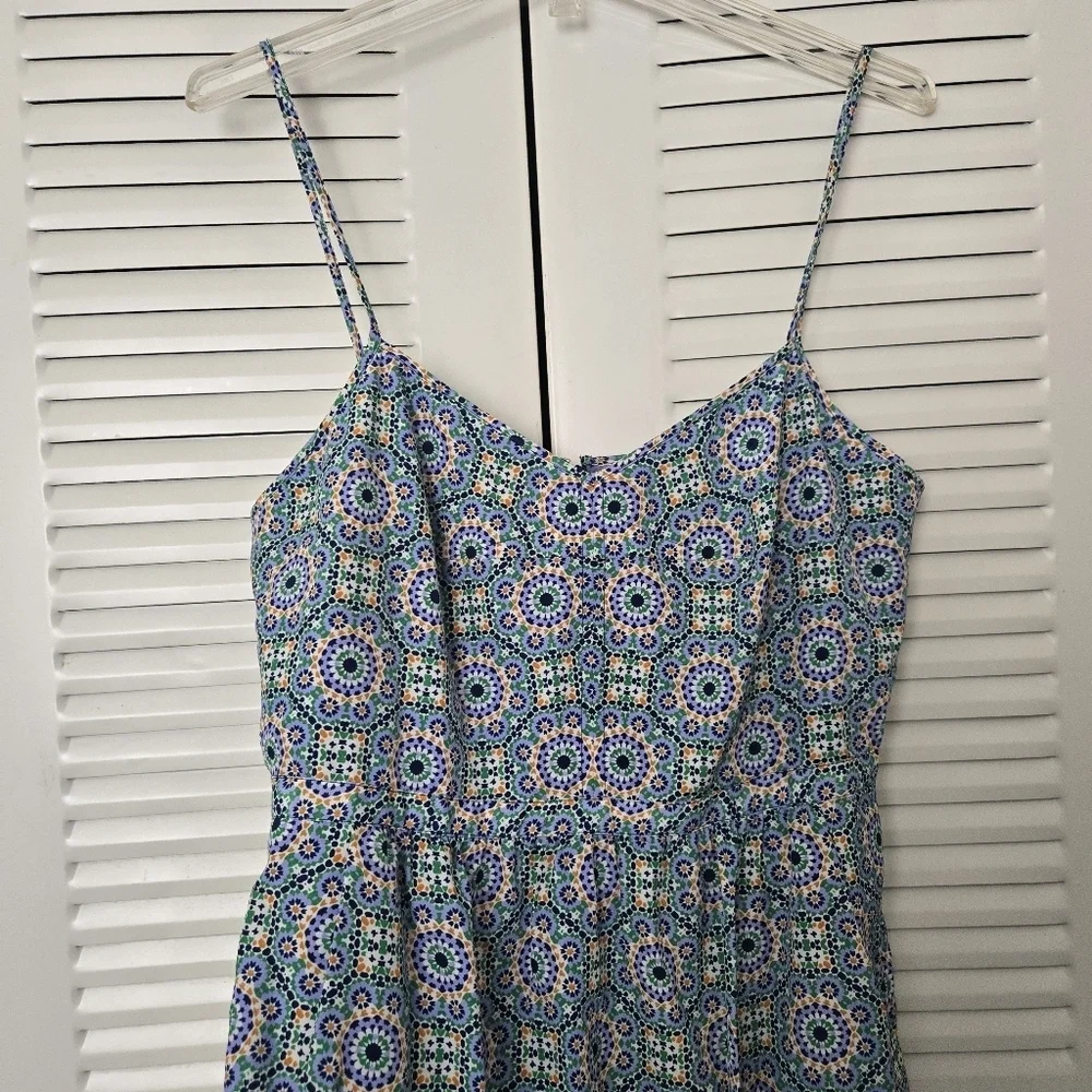 J. Crew Factory Medallion Stain-glass Geo Slip Dress With Pockets 8